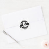 Minimalistische elegante kapperszaak vierkante sticker (Envelop)