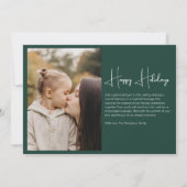 Minimalistische Elegante Kerst Eenvoudig 4 Foto Gr Feestdagenkaart (Achterkant)