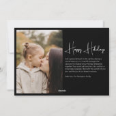 Minimalistische Elegante Kerst Eenvoudige 4 Foto Z Feestdagenkaart (Achterkant)