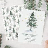 Minimalistische Elegante Kerstboom Kerstgroet Feestdagenkaart