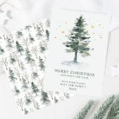 Minimalistische Elegante Kerstboom Kerstgroet Feestdagenkaart