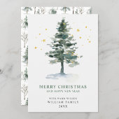 Minimalistische Elegante Kerstboom Kerstgroet Feestdagenkaart