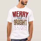 Minimalistische Elegante Kerstmis Vrolijk en Helde T-shirt (Voorkant)