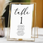 Minimalistische Elegante Klassieke Basic Wedding Kaart<br><div class="desc">Dit is een minimalistische elegante klassieke standaard trouwtafel nummer w / namen!</div>