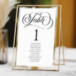 Minimalistische Elegante Klassieke Basic Wedding Kaart<br><div class="desc">Dit is een minimalistische elegante klassieke standaard trouwtafel nummer w / namen!</div>