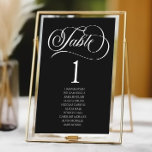 Minimalistische Elegante Klassieke Basic Wedding Kaart<br><div class="desc">Dit is een minimalistische elegante klassieke standaard trouwtafel nummer w / namen!</div>