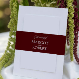 Minimalistische Elegante Klassieke Bourgondische B Uitnodigingen Wikkel