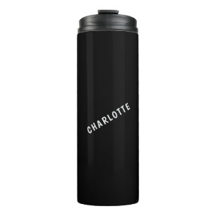 Minimalistische Elegante Klassieke Eigen Naam Thermosbeker