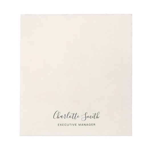 Minimalistische Elegante Klassieke Professional Notitieblok (Voorkant)