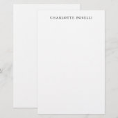 Minimalistische Elegante Klassieke Professionele E Briefpapier (Voorkant / Achterkant)
