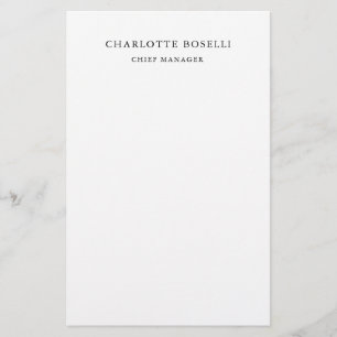 Minimalistische Elegante Klassieke Professionele E Briefpapier