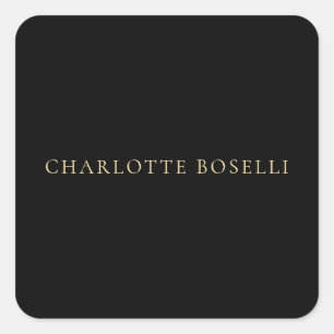 Minimalistische Elegante Klassieke Professionele E Vierkante Sticker
