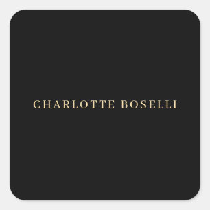 Minimalistische Elegante Klassieke Professionele E Vierkante Sticker