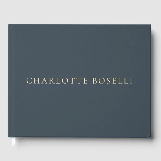 Minimalistische Elegante Klassieke Professionele H Gastenboek (Voorkant)