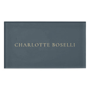 Minimalistische Elegante Klassieke Professionele H Naambadge