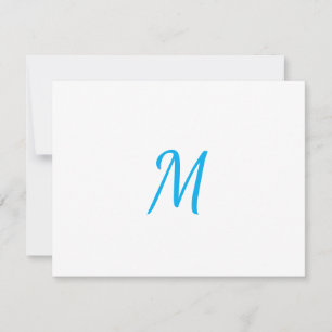 Minimalistische Elegante Klassieke Professionele M Notitiekaartje
