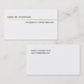 Minimalistische elegante klassieke wit en schone p visitekaartje (Voorkant / Achterkant)