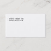 Minimalistische elegante klassieke wit en schone p visitekaartje (Achterkant)