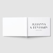 Minimalistische Elegante klassieke witte aangepast Gastenboek (Volledig)