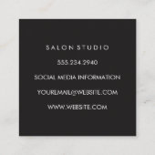 Minimalistische Elegante Kleurrijke Textuur Vierkante Visitekaartje (Achterkant)