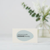 Minimalistische Elegante Koele Blauwe Massage Ther Visitekaartje (Staand voorkant)