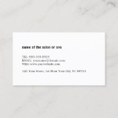 Minimalistische Elegante Koele Blauwe Massagethera Visitekaartje (Achterkant)