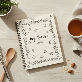 Minimalistische Elegante Kookrecepten Notitieboek