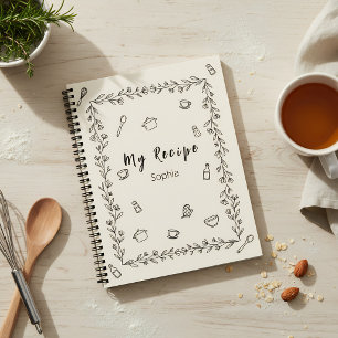 Minimalistische Elegante Kookrecepten Notitieboek