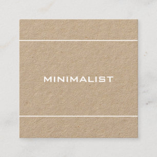 minimalistische elegante kraft_paper professional vierkante visitekaartje