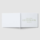 Minimalistische Elegante Lichtblauw & Sage Green W Gastenboek (Volledig)