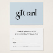 Minimalistische elegante lichtblauwe witte schoonh visitekaartje (Voorkant /achterkant)