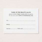 Minimalistische elegante lichtblauwe witte schoonh visitekaartje (Achterkant)