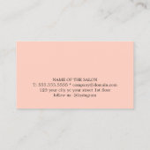 Minimalistische Elegante Lichte Pastel 10 Salon Klantenkaartje (Achterkant)