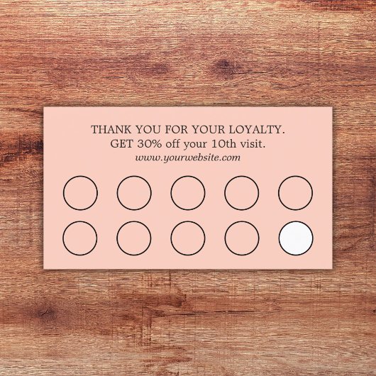 Minimalistische Elegante Lichte Pastel 10 Salon Klantenkaartje