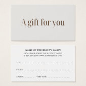 Minimalistische elegante lichte pastelsalon visitekaartje (Voorkant /achterkant)