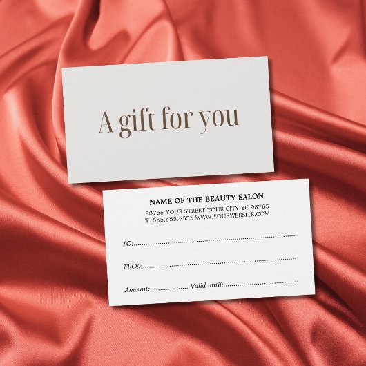 Minimalistische elegante lichte pastelsalon visitekaartje