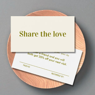 Minimalistische elegante lichtgele olijf visitekaartje