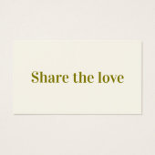 Minimalistische elegante lichtgele olijf visitekaartje (Voorkant)