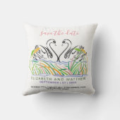 Minimalistische Elegante Liefdesontwerp Kussen (Achterkant)