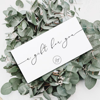 Minimalistische Elegante Logo Cadeaubon
