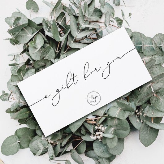 Minimalistische Elegante Logo Cadeaubon