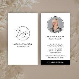 Minimalistische elegante Logo notaris onroerend go Visitekaartje