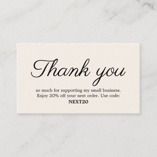 Minimalistische Elegante Luxe Witte Winkel Coupon  (Voorkant)