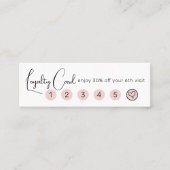 Minimalistische elegante make-up artist gezicht Lo Mini Visitekaartje (Voorkant)