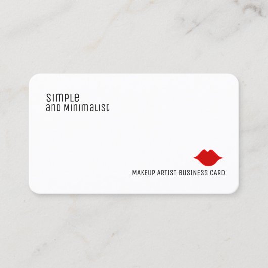 Minimalistische elegante make-up schoonheid visitekaartje (Voorkant)
