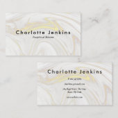 Minimalistische Elegante Marmeren Zakelijk Visitekaartje (Voorkant / Achterkant)
