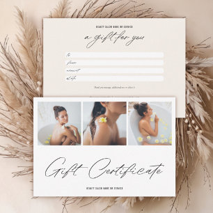 Minimalistische Elegante Merklogo Cadeaubon Bedankkaart