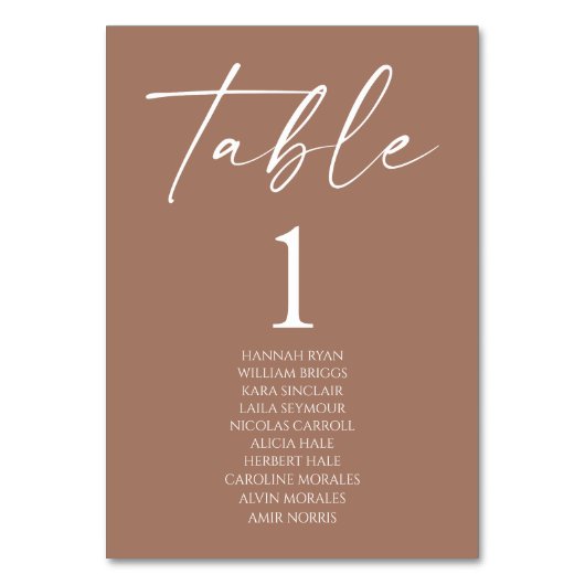 Minimalistische elegante Mocha Mousse bruiloft Kaart (Achterkant)