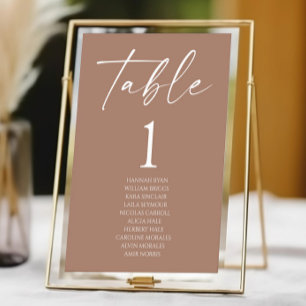 Minimalistische elegante Mocha Mousse bruiloft Kaart