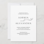 Minimalistische elegante moderne bruiloft kaart (Voorkant)